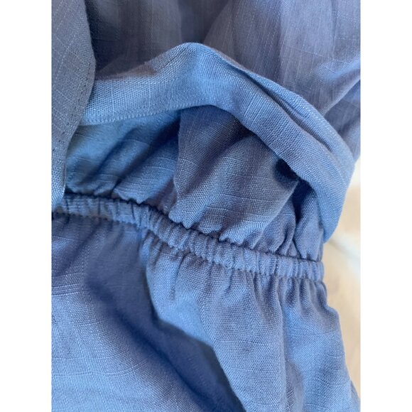 Zesica One Shoulder Romper M Blue Viscose Belted Elastic Waist Lined RFF10522 - Picture 7 of 8